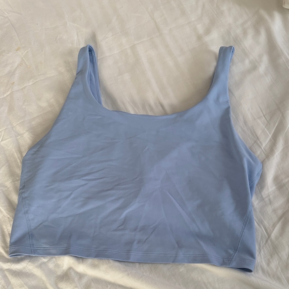 Light Blue Cropped Tank Top